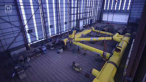 海上钻进平台导管架的制造