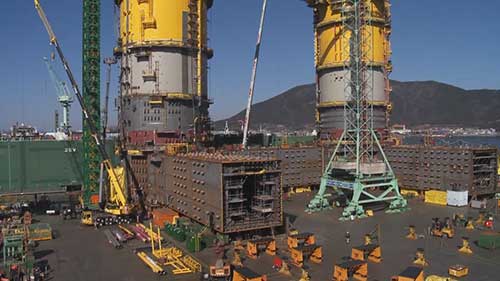 张力腿平台主体结构的建设