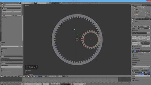 用Blender软件搭建行星齿轮模型