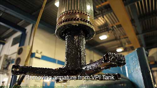 牵引电机电枢倒带工艺