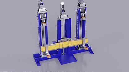 转向架分离装置同步升降系统