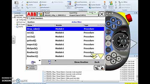 在IRC5控制器上创建例行程序