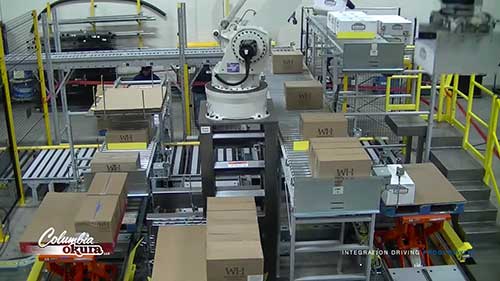 一机三线机器人码垛系统