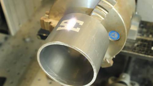 用激光打标机标记圆形物体