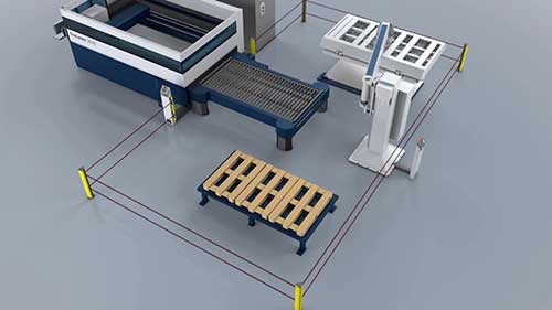 激光切割机的自动化组件