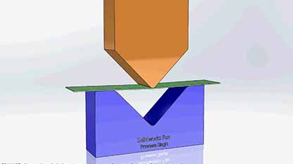 用SolidWorks呈现钣金V型弯曲过程