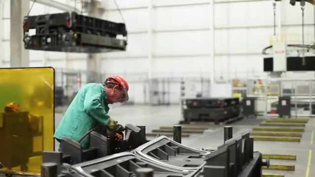 丰田汽车冲压车间