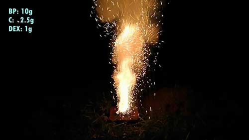 木炭对烟花星体的影响