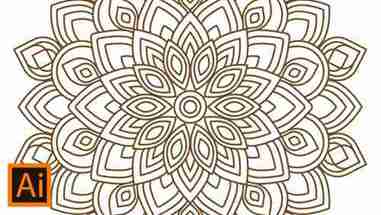 Adobe Illustrator教程 - 用旋转工具绘制简单的曼荼罗