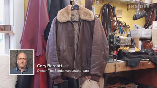 价值1500美元的皮夹克修复过程