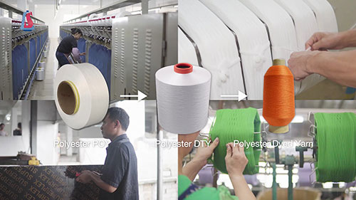 涤纶纱线生产过程