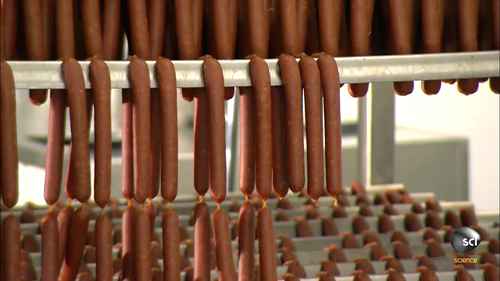 迷你意大利辣香肠的加工生产线