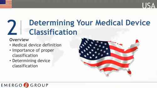美国医疗器械注册 2 分类