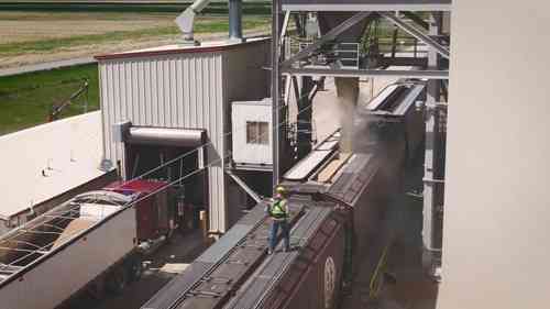 散粮班列运输：装粮