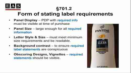 化妆品标签和成分规定