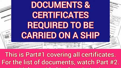 船上应配备的证书和文件清单（1）