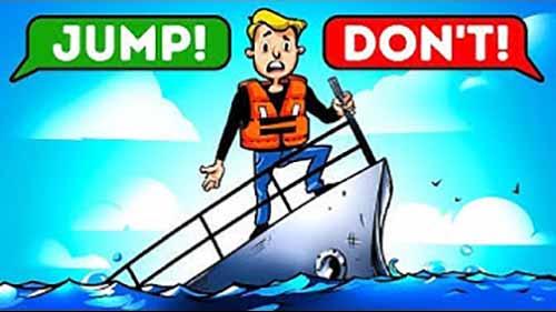 沉船逃生的唯一方法