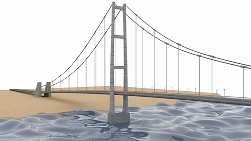 如何建造深水桥梁：吊桥