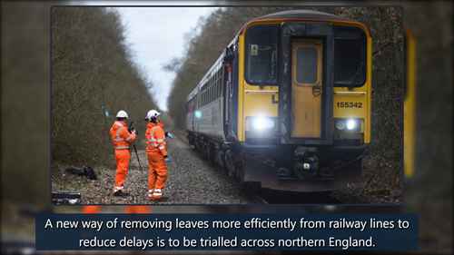 用干冰来减少因铁轨上的树叶造成的火车晚点