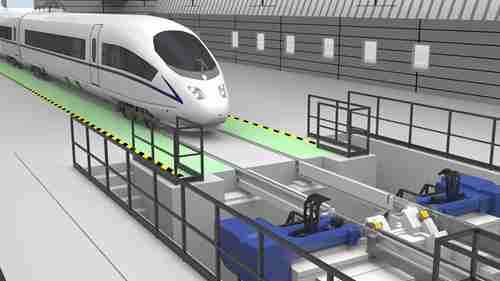 用于铁路轮对维修的Hegenscheidt不落轮车床