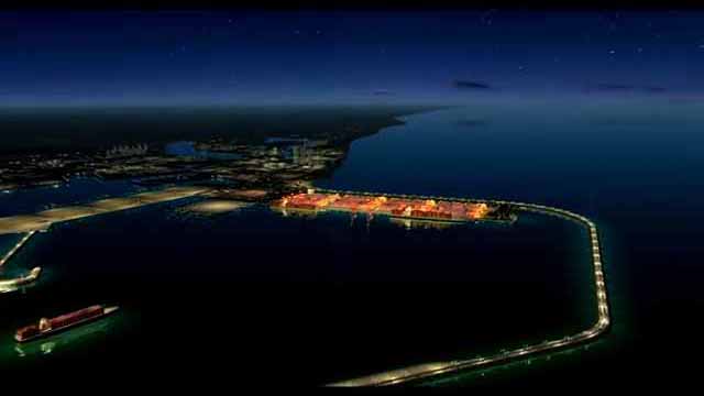 科伦坡港南集装箱码头动画