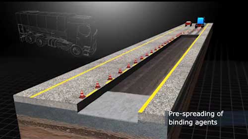 美国使用冷再生技术修复道路