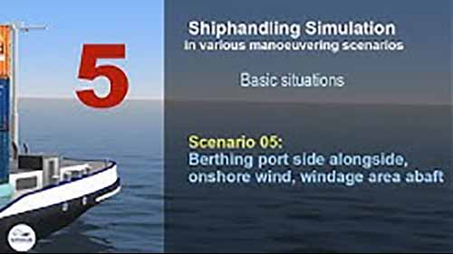 船舶操作 5顺风靠泊，迎风区在船尾
