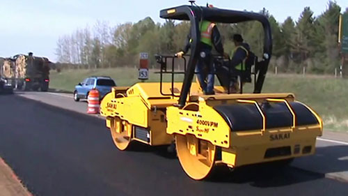 热拌沥青智能压实演示（1）