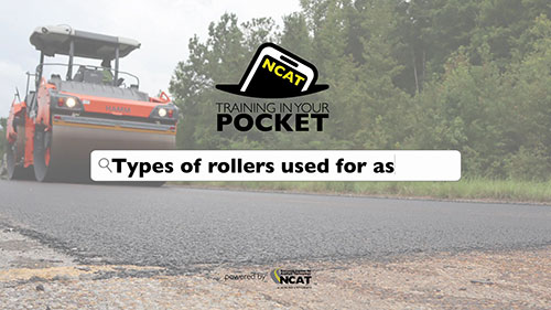 用于沥青摊铺的压路机类型