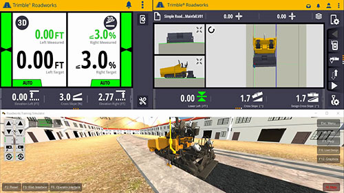 Trimble的道路工程3D摊铺控制平台