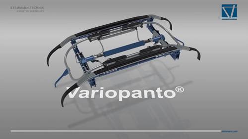 跨境轨道交通单臂受电弓