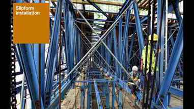 Tuas码头1期第一个沉箱的施工和安装