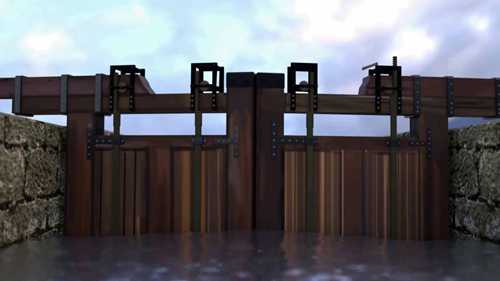 运河船闸的工作原理