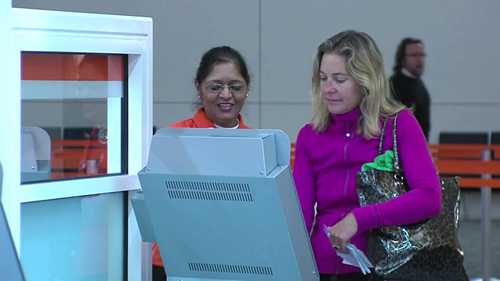 沃斯堡机场的自助通关机