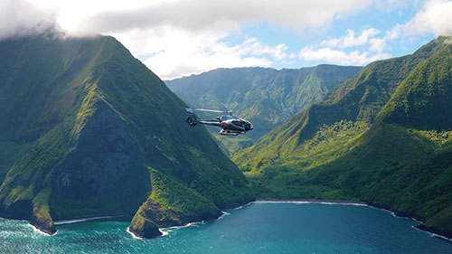 毛伊岛直升机飞行员的一天