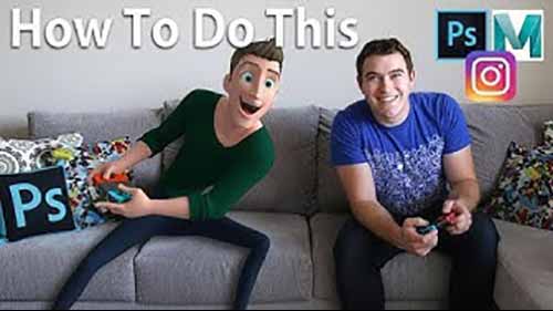 将动画人物带入真人照片