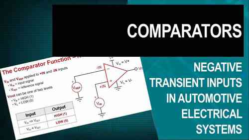 比较器：汽车电气系统中的负瞬态输入