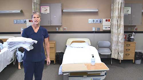 护理技能示范：卧有病人床整理