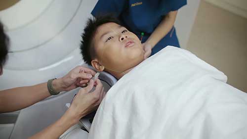 儿童头颈部放射治疗过程