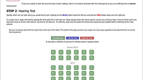 在线听力损失测试