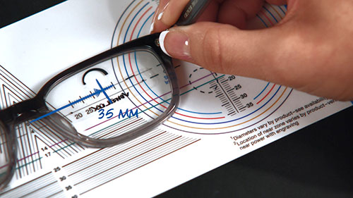 验配渐进镜片：确认尺寸和处方