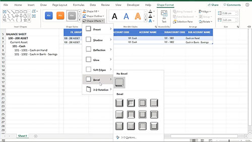 用Excel制作会计科目表