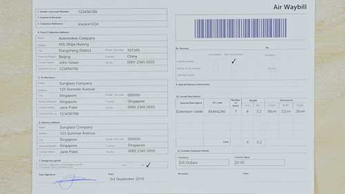 如何填写空运单