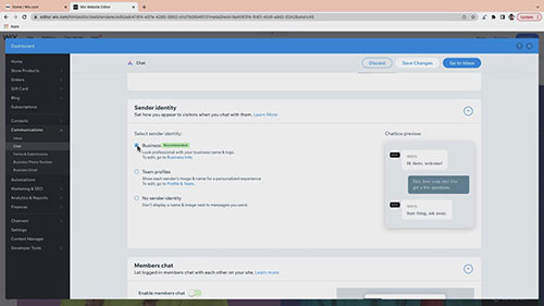 如何在Wix上实现对话功能