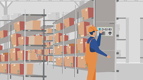 仓库中的位置标签