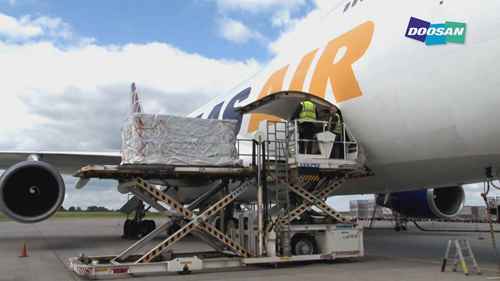 斗山物流航空货物处理展示