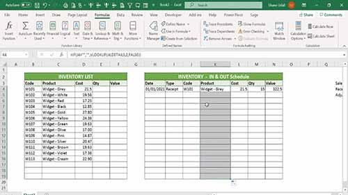 如何使用Excel制作库存表