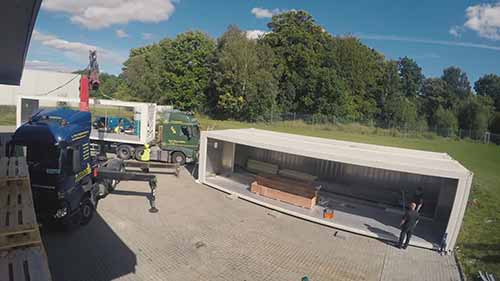 温控集装箱的安装