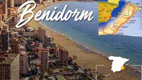 西班牙贝尼多姆市的大众旅游