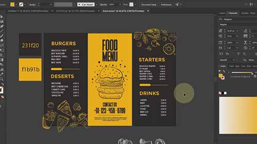 运用illustratorcc制作餐厅菜单